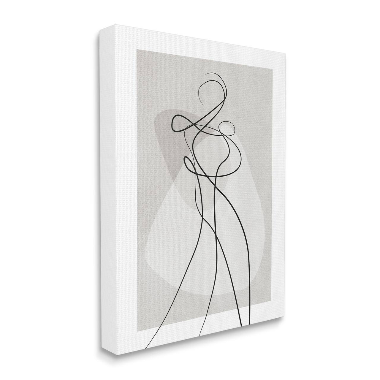 Stupell Industries Surreal Figure Expressive Body Abstract Contemporary Canvas Wall Art